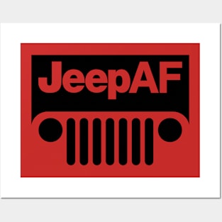 Jeep AF Wrangler Black Posters and Art